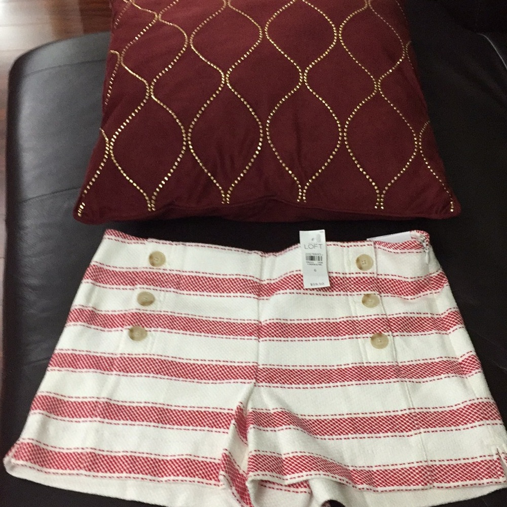 Brand new with tags! Ladies red & white shorts!